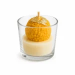 Glass Laddu Candle - Vanilla Fragrance - Image 2