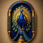 Lapis Peacock Frame - Original Pyrite